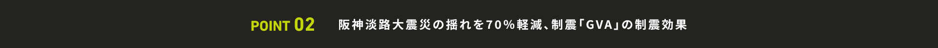 POINT02 阪神淡路大震災の揺れを70％軽減、制震「GVA」の制震効果